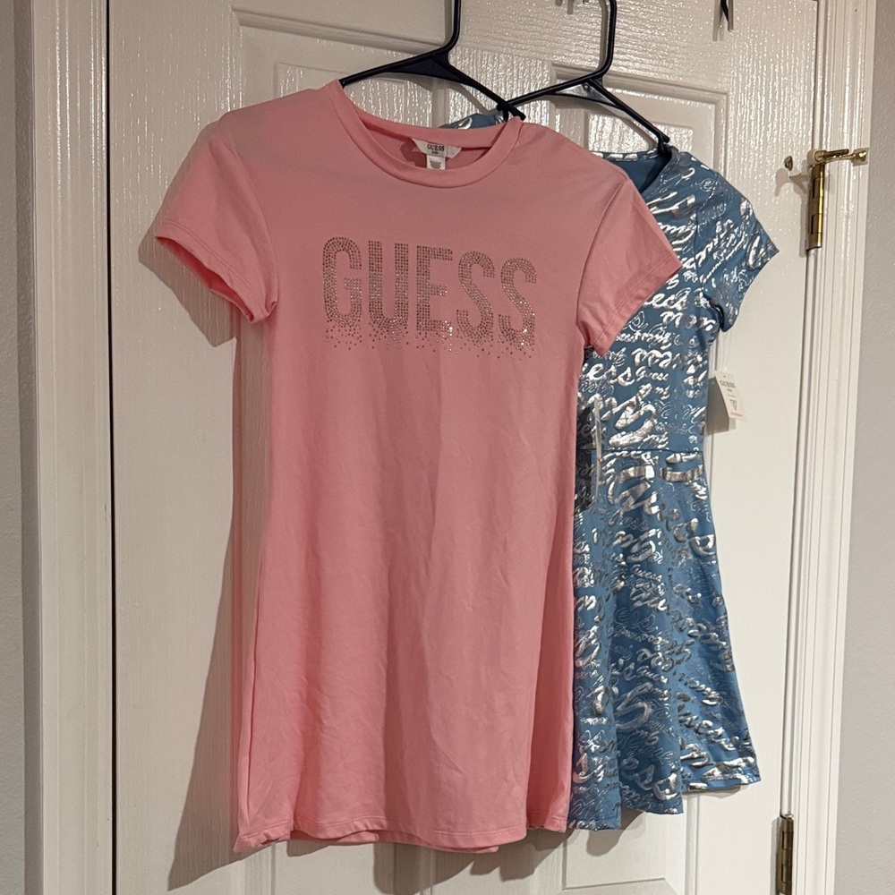 GUESS new with tags set of 2 Girls Pink and Blue Dresses